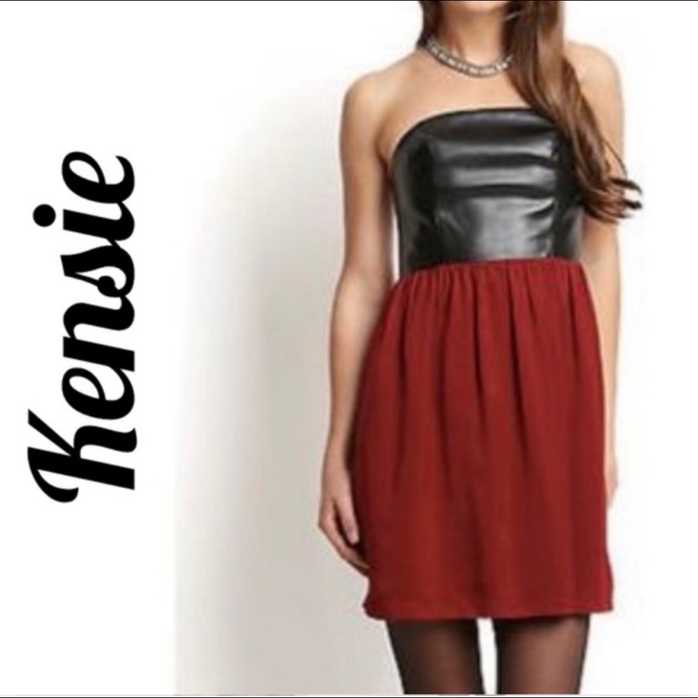 NWT Kensie Faux Leather dress